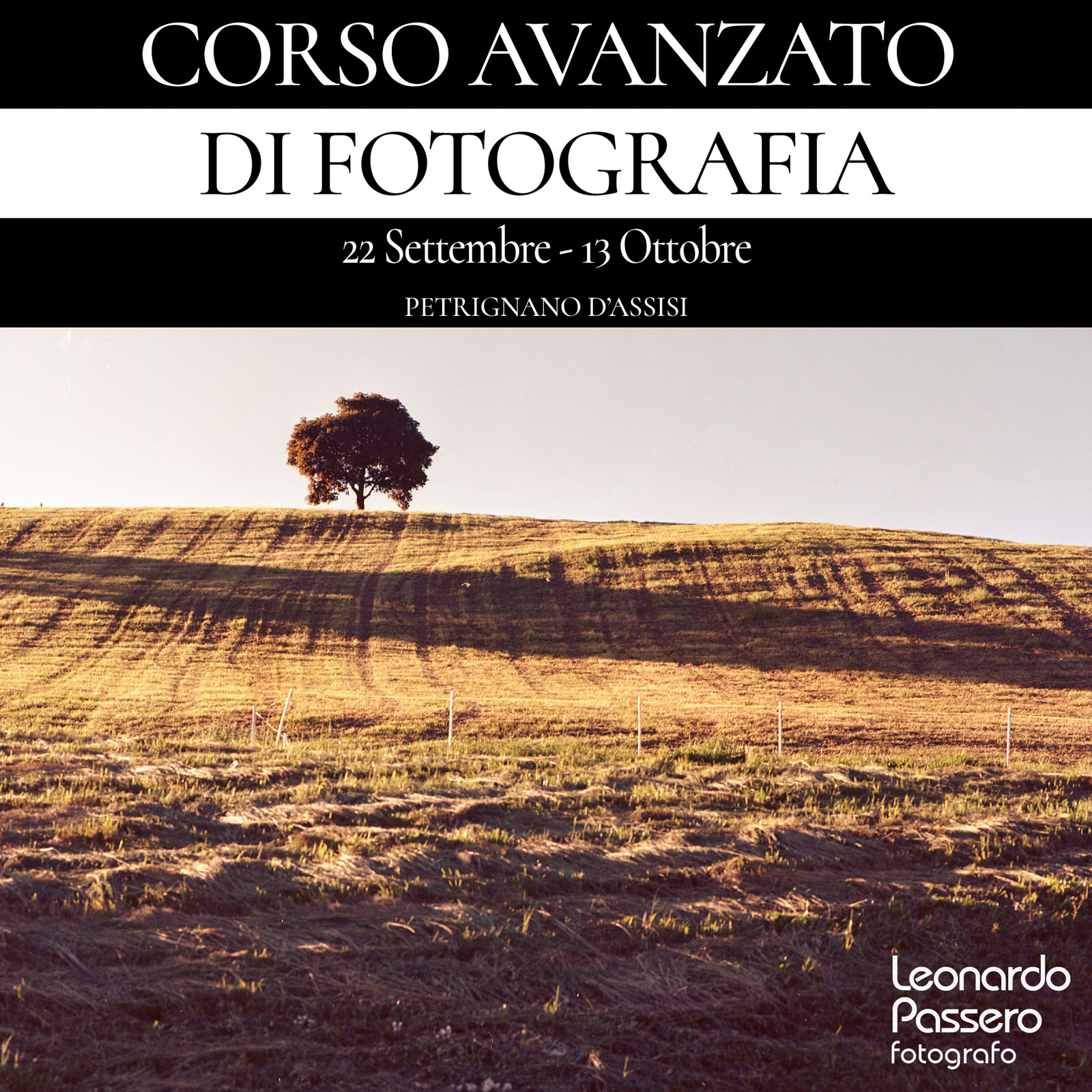 Corso avanzato di fotografia ad Assisi. Paesaggio
