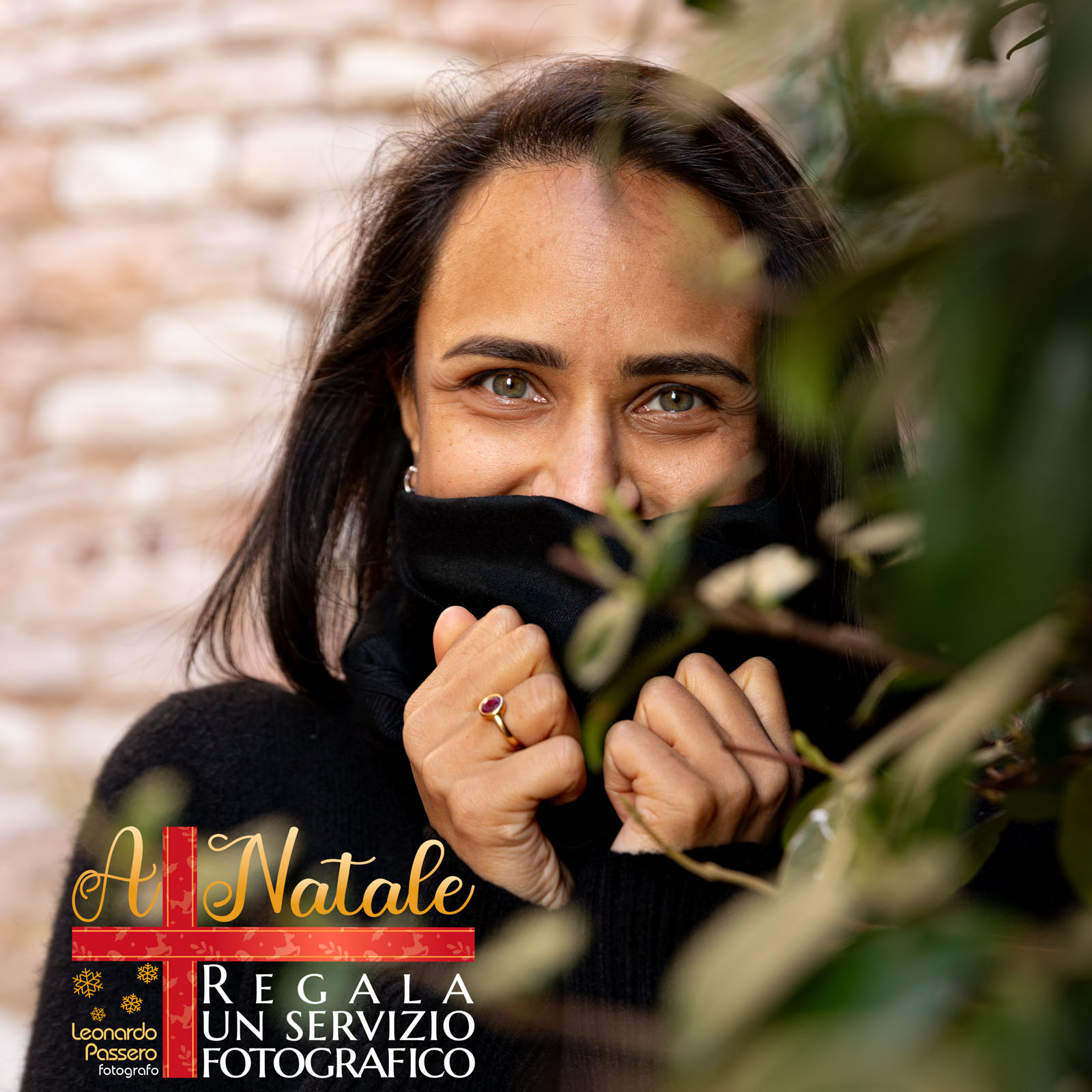 Ragazza indiana ad Assisi a Natale